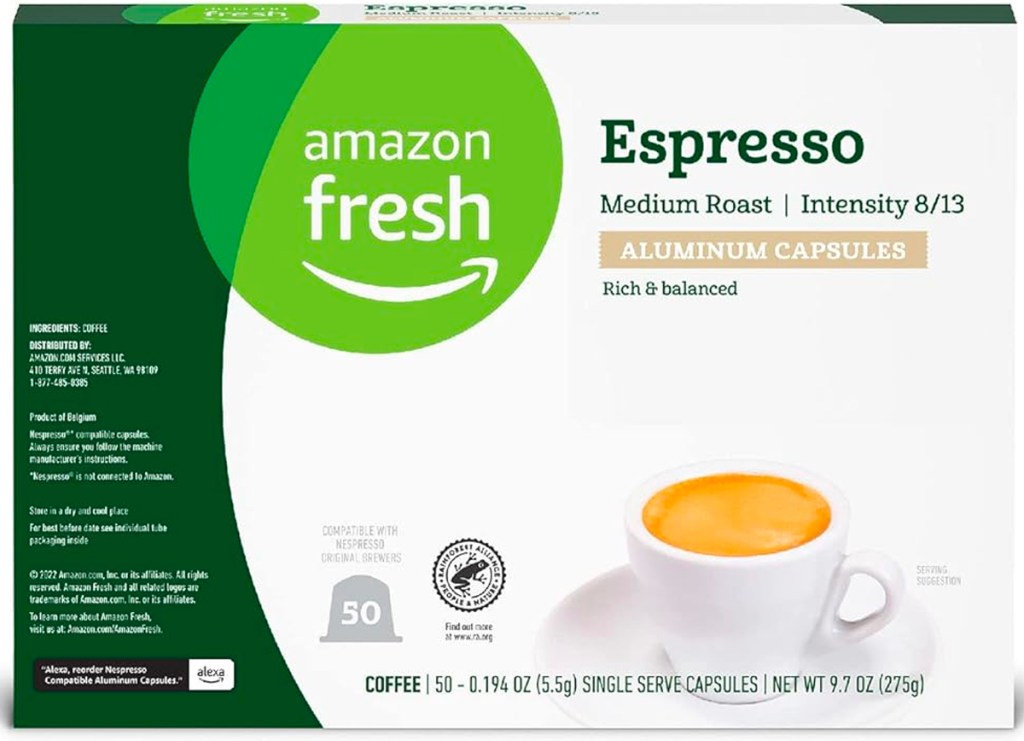 amazon fresh espresso pods box