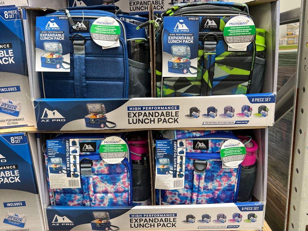 artic zone lunchbags on display at Sam's Club