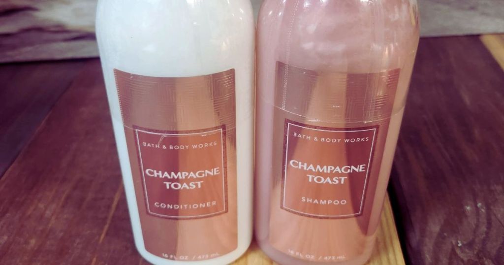 Bath & Body Works Champagne Toast shampoo and conditioner