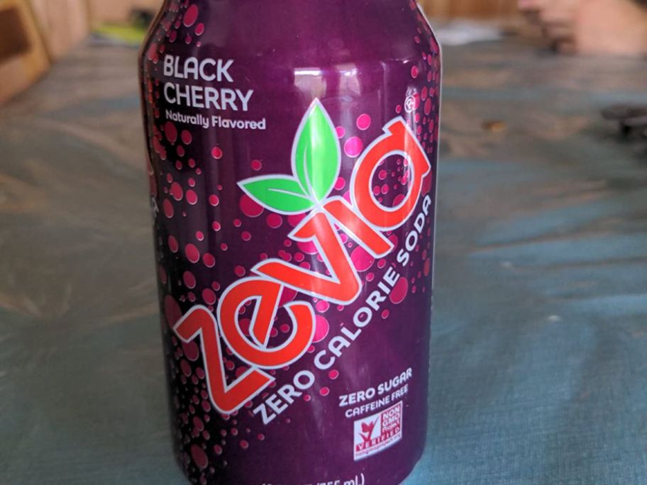 Zevia black cherry soda can