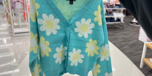 Girl’s Novelty Cardigan Just $20 at Target | Comes in Three Adorable Prints