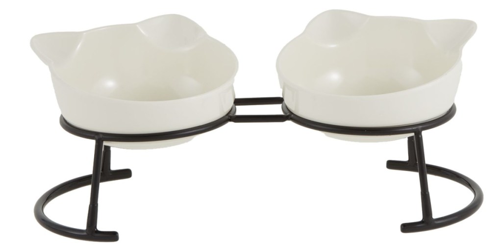 white bowls with cat ears