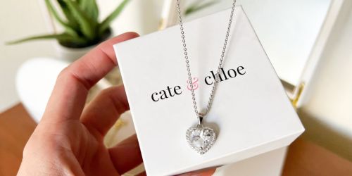 Cate and Chloe Amora Heart-Shaped Pendant Necklace w/ Gift Box Just $16.80 Shipped