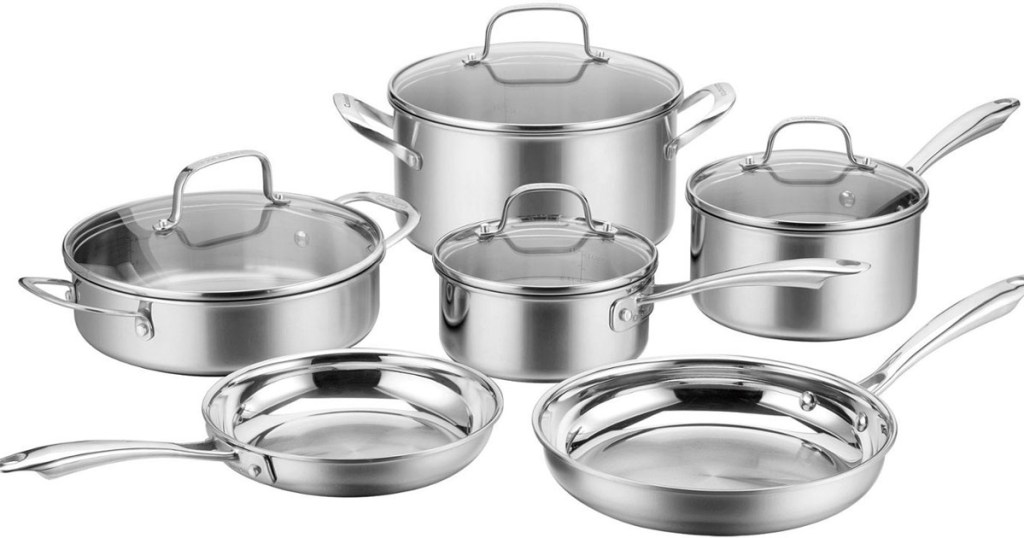 10 piece cuisinart stainless steel cookware set