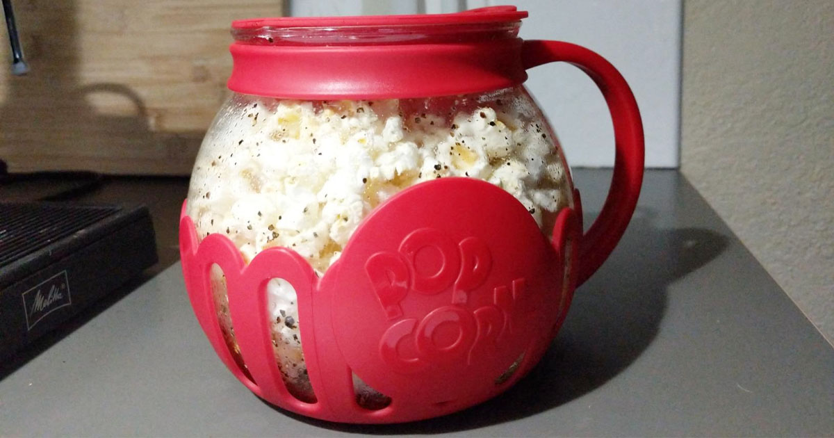 Ecolution (2 Pack) Popcorn Maker Glass Microwave Popcorn Popper