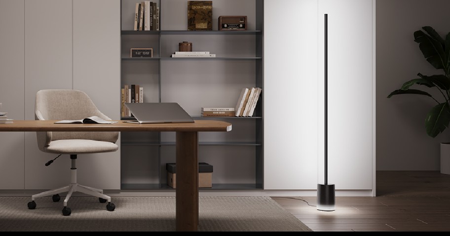 govee floor lamp pictured in an office