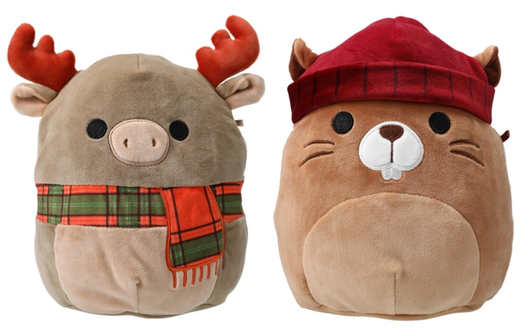 reindeer and beaver squishmallows