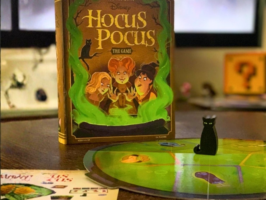 a Disney Hocus Pocus game and game box on a table