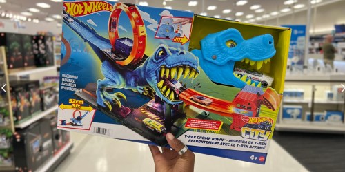 Hot Wheels T-Rex Chomp-Down Track Set Only $23.97 After Walmart+ Rewards