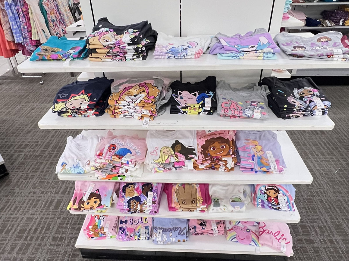 jumping beans girls shirts on shelves