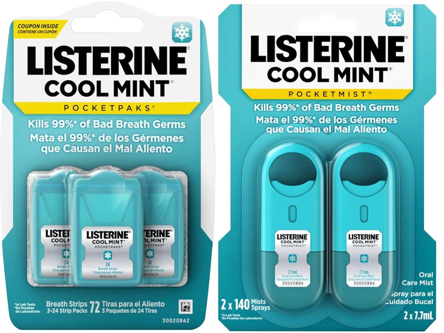 two listernine pocketpacks 