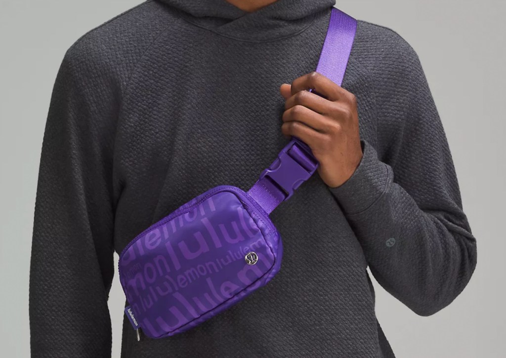 purple belt bag