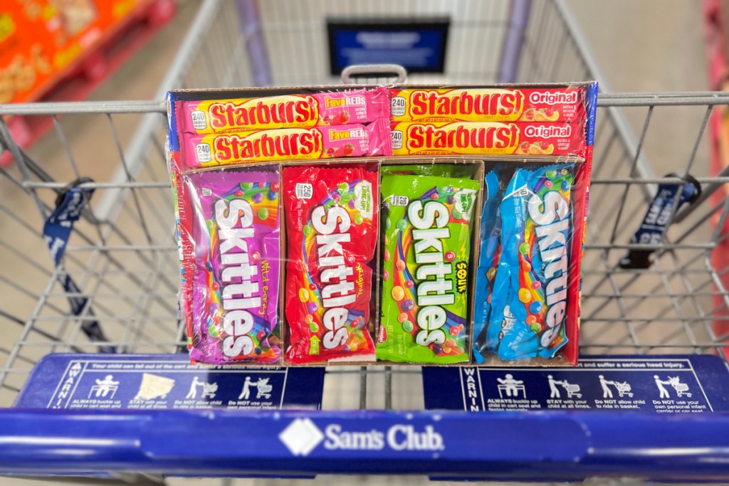 bulk skittles in sams cart