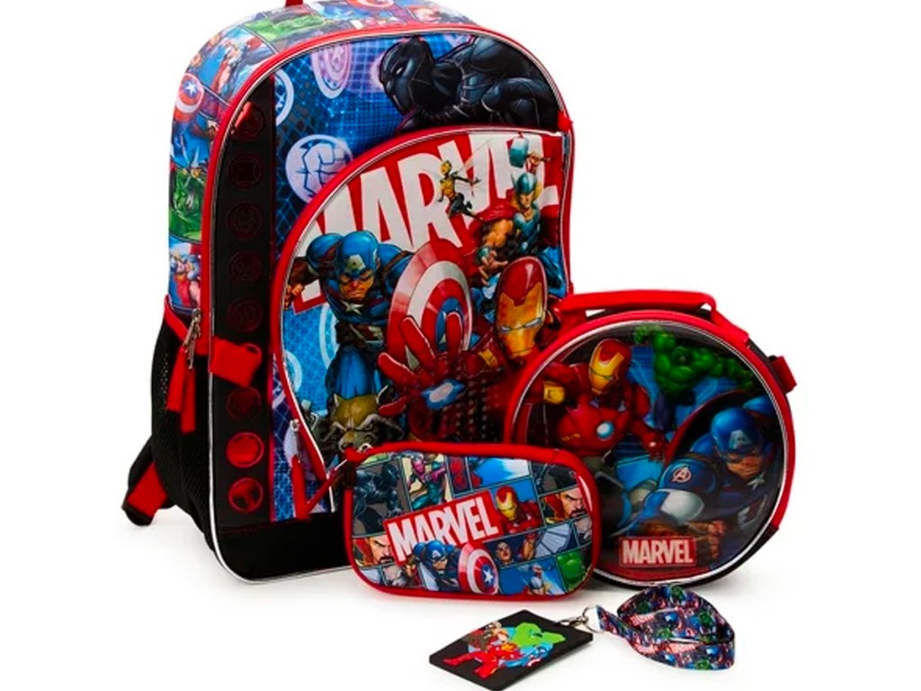 marvel backpack set