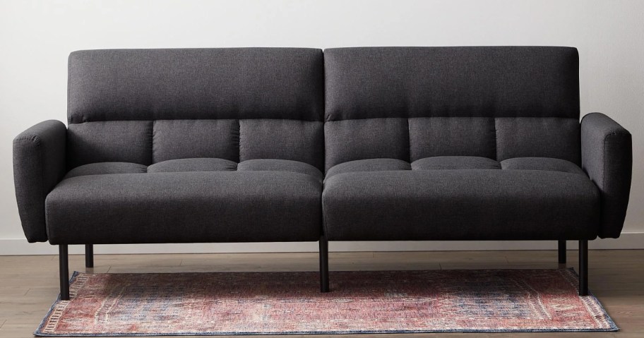dark gray sofa in living room 