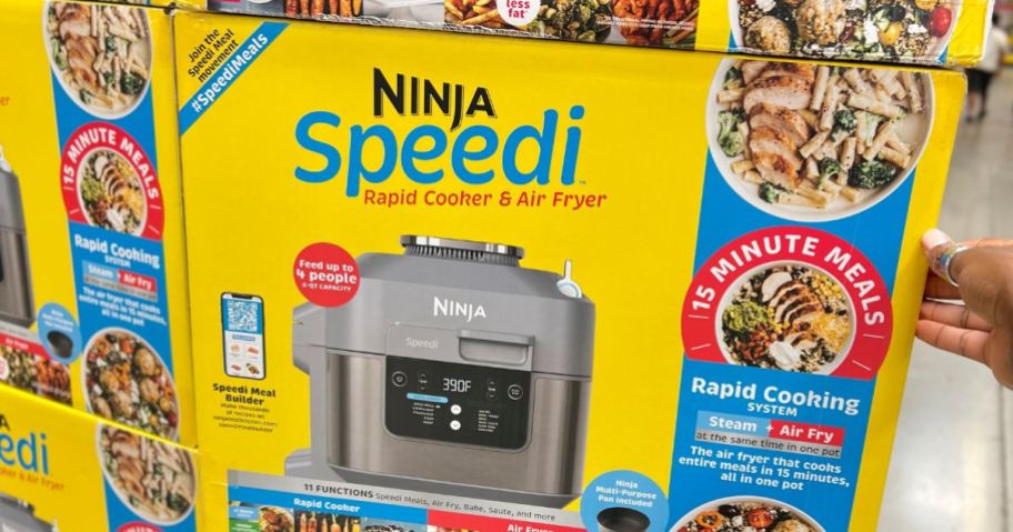 ninja speedi inside of it'd box at a store location