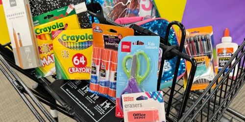 80% Off Office Depot School Supplies | 50¢ Notebooks, Glue, Crayons, & Pencils!