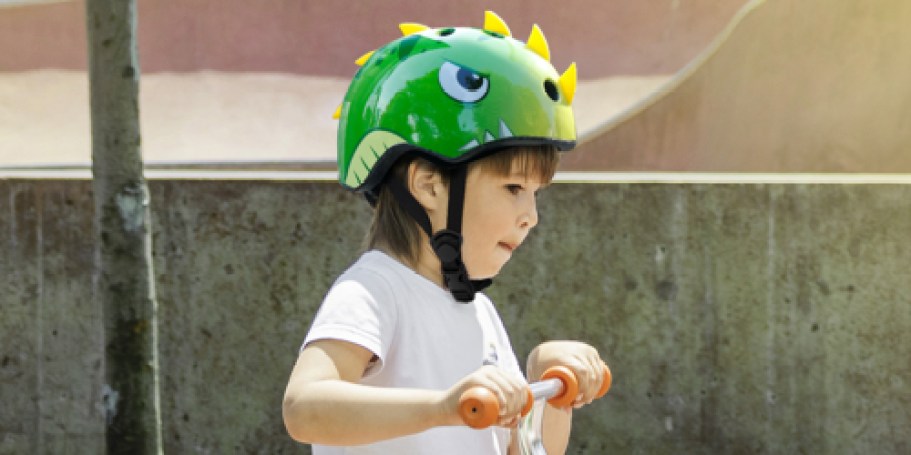 Fun Kids Helmets Only $24 on Amazon (Dinosaur & Shark Styles!)