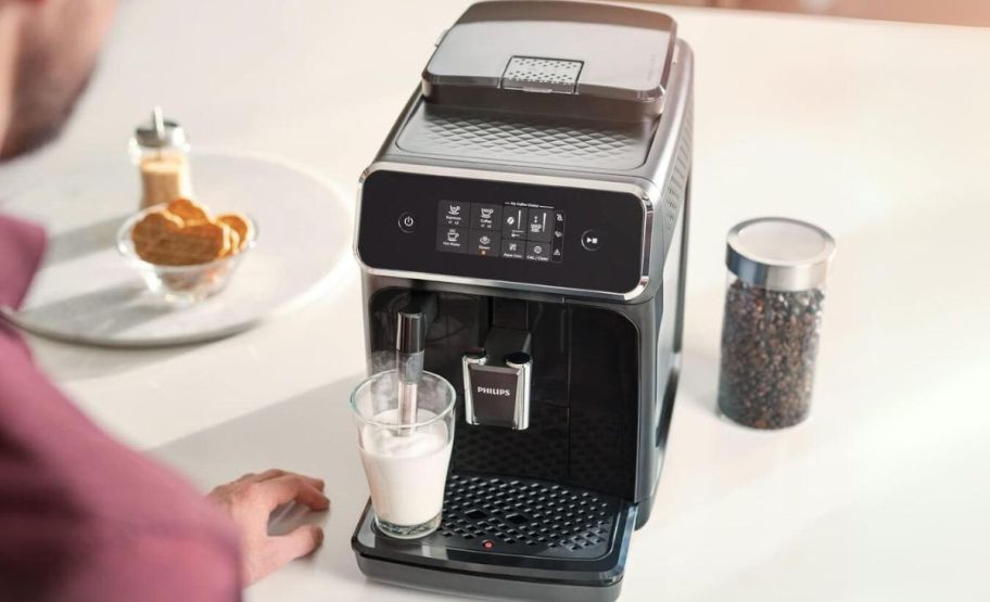 a Phillips 2200 espresso machine on a kitchen counter