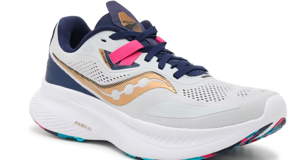white and navy blue saucony shoes