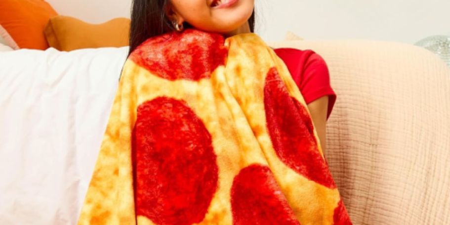 Fun Fleece Blankets Just $10 on Amazon | Pizza, Pop-Tarts & More