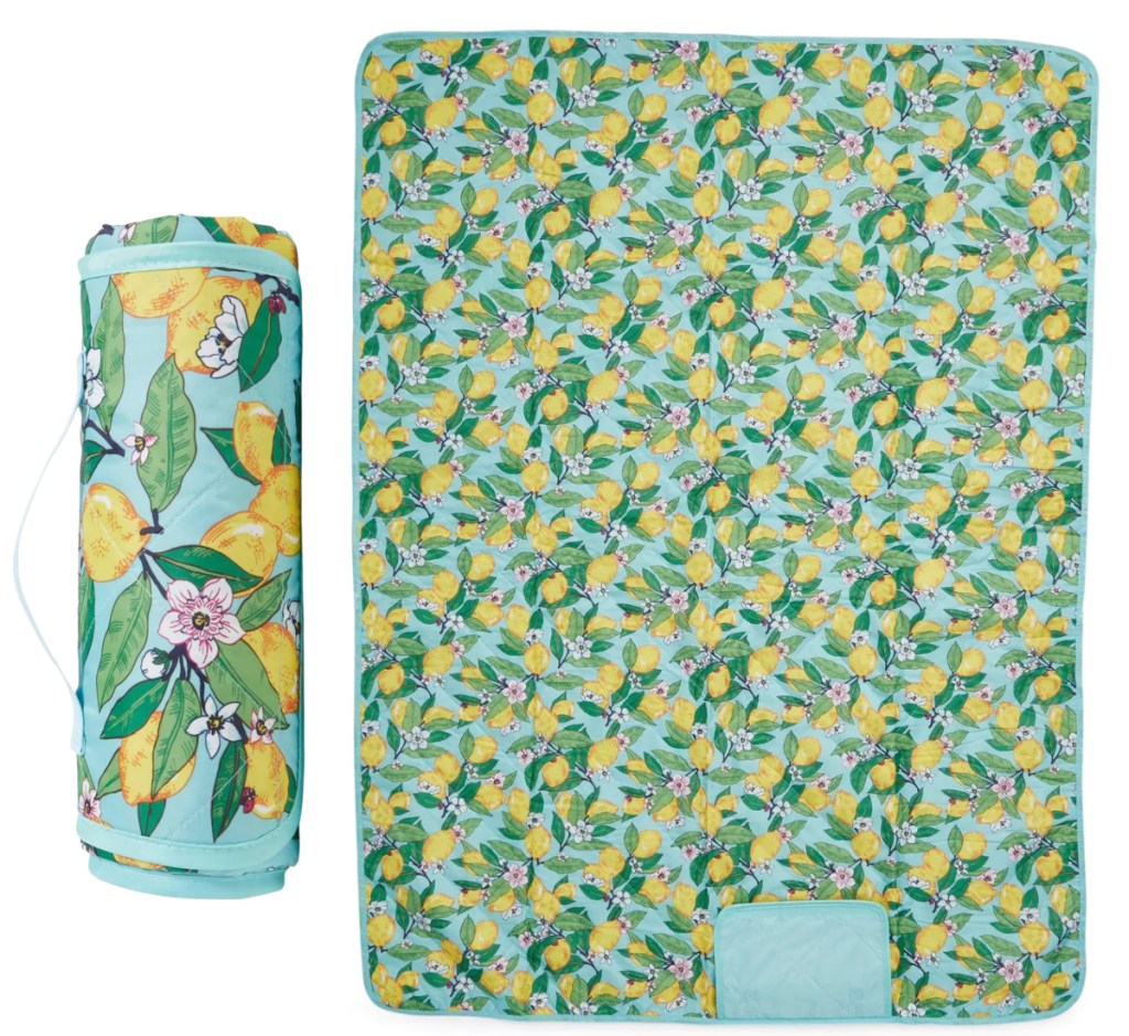 lemon pattern picnic blanket
