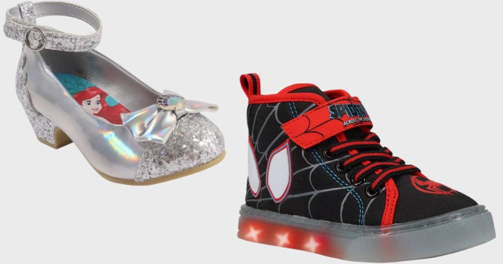 Disney Princess Ballet Blats and Marvel Toddler Boys' Spider-Man Hi-Top Sneakers - Black