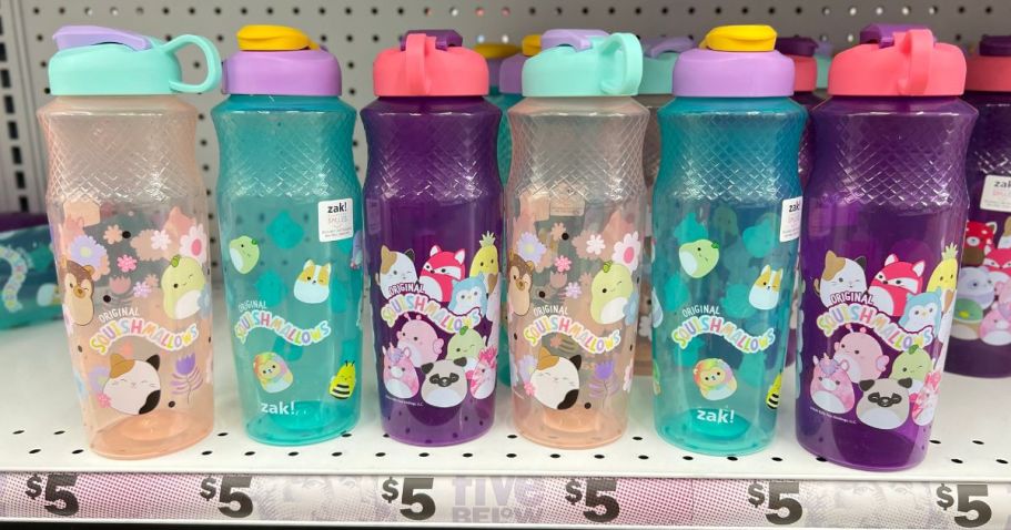 Squishmallows 30oz Flip-Top Water Bottles Only $5 at Five Below + More!