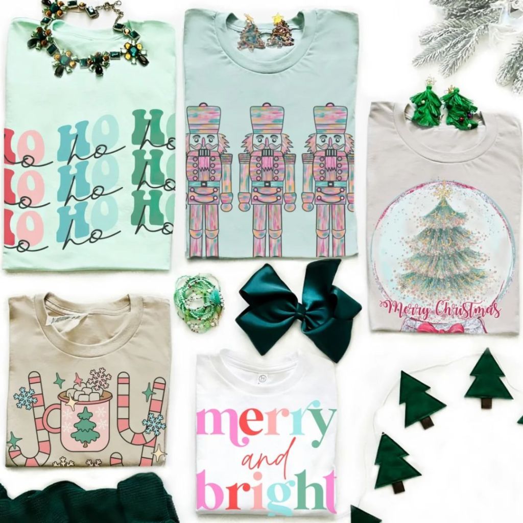 Festive Pastel Favorites | Holiday Tees For The Family