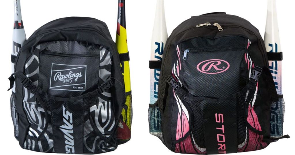 Rawlings Savage Youth Baseball Backpack and Storm Girl's Softball Backpack