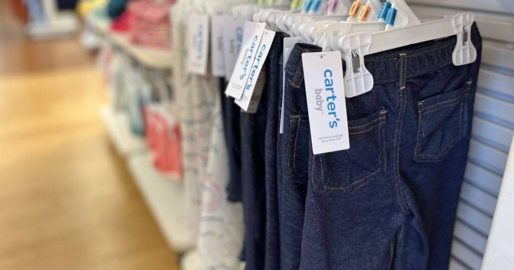 Carter's Baby Jeans on rack at Carter's Store