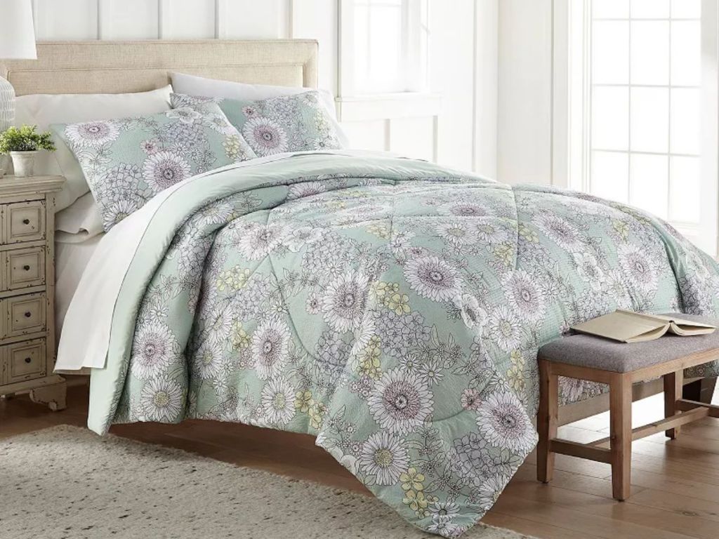 Shavel Home Seersucker Comforter Set with Shams