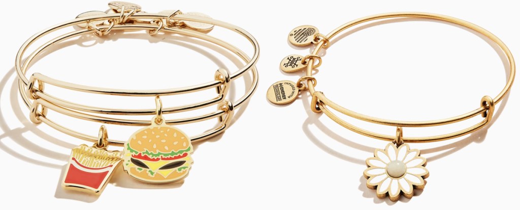 hamburger and daisy charm bracelets