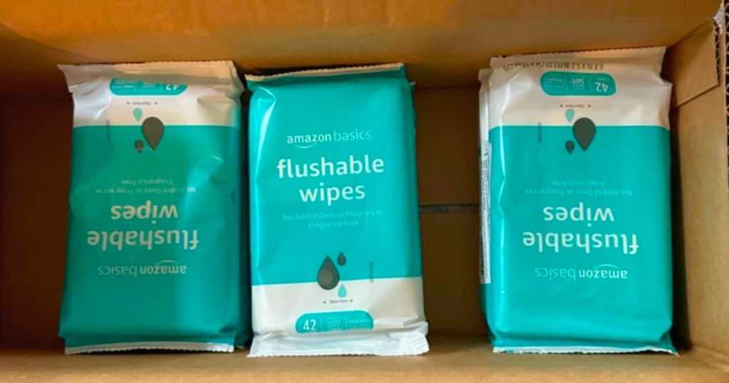 Amazon Basics Flushable Wipes 126-Count