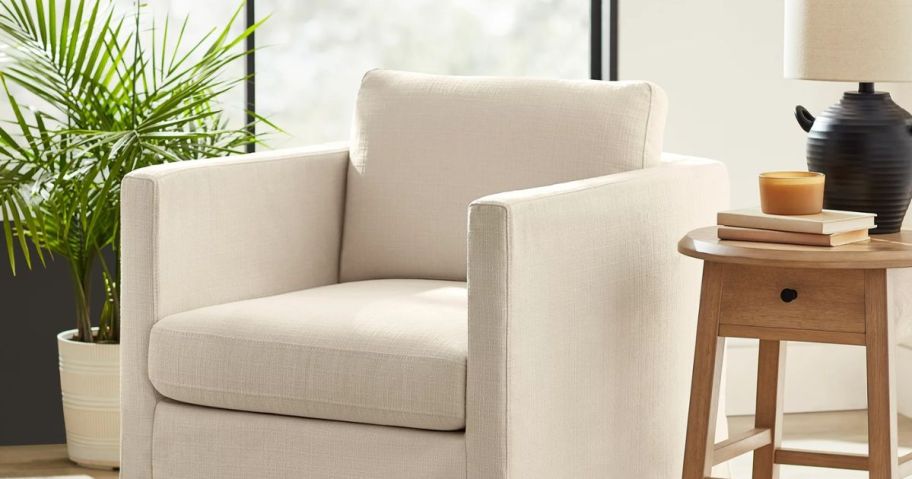 Better Homes & Gardens Waylen Slipcover Swivel Chair