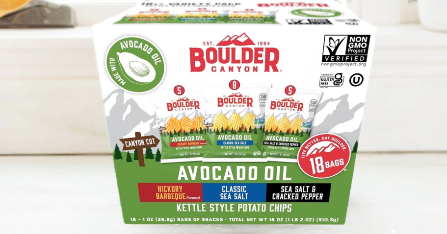 Boulder Canyon Kettle Chips 18-Count Pack Only $10.54 Shipped on Amazon