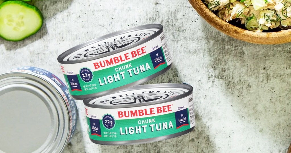 cans of bumble bee chunk light tuna