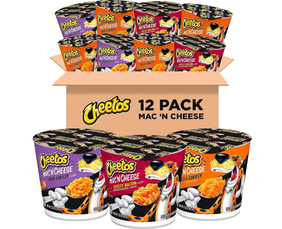 Cheetos Mac N Cheese 3 Flavor Variety 12 Pack stock image