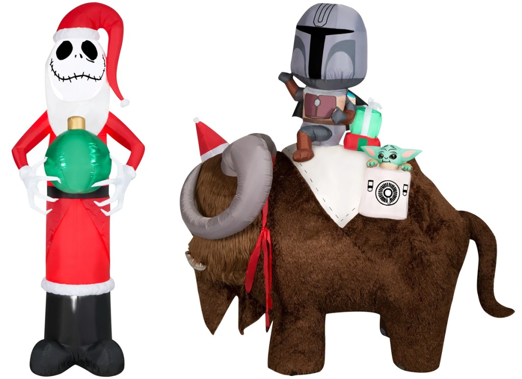 Nightmare Before Christmas and Star Wars christmas inflatables