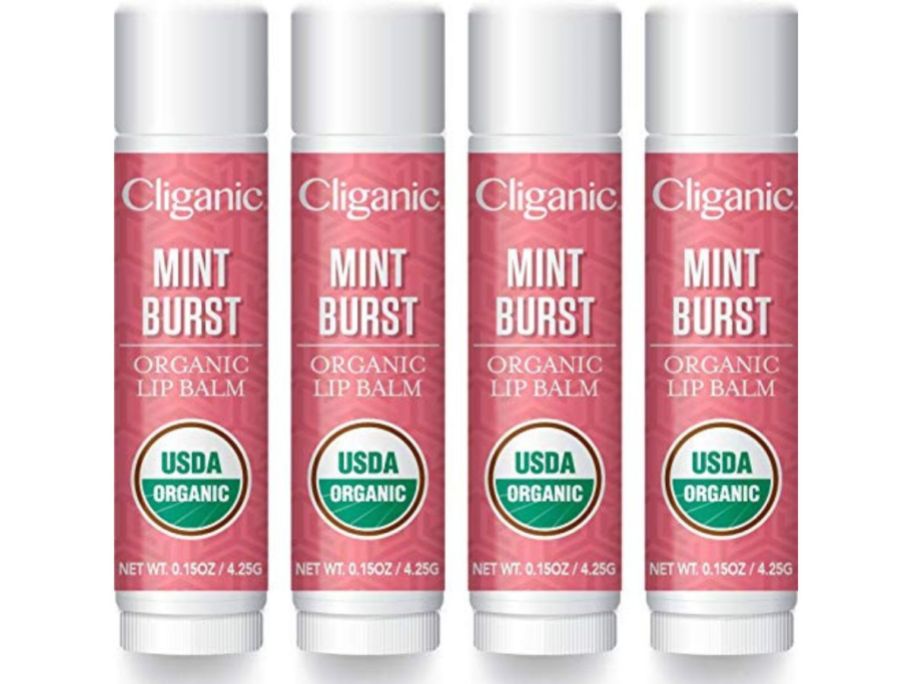 Cliganic Lip Balm 4-Count in Mint Burst