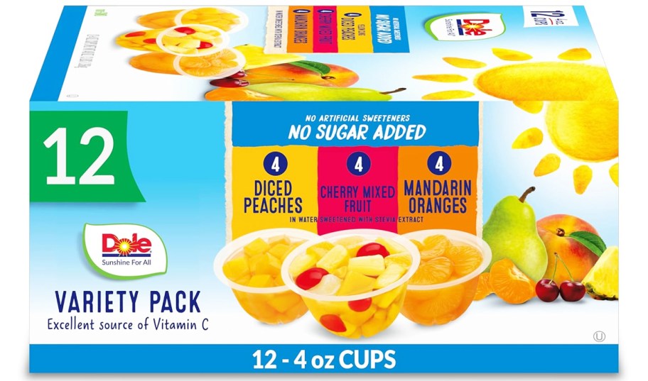 variety pack of no sugar added fruit cups