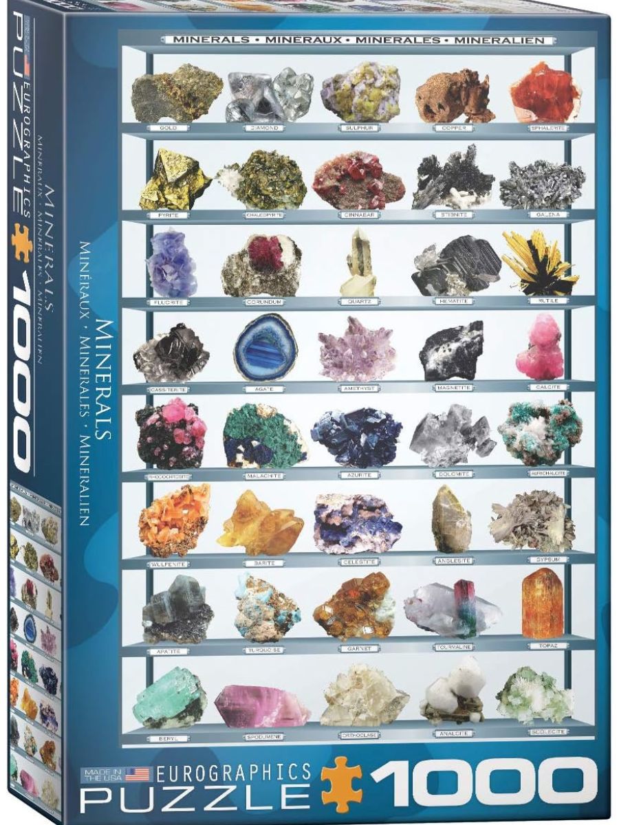 a puzzle box of minerals
