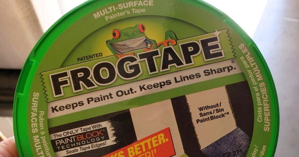A roll of Frog Tape Painter's tape
