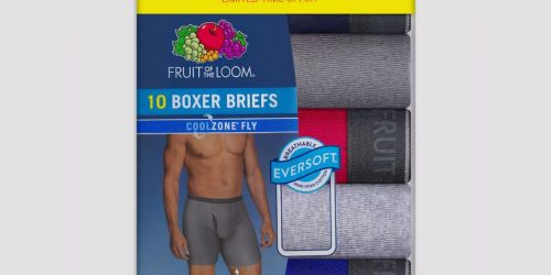 Fruit of the Loom CoolZone Boxer Brief 10-Pack Just $18.98 on Walmart.com (Regularly $30)