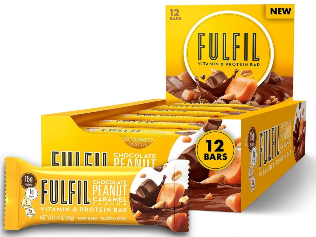 Fulfil Vitamin & Protein Bar 12-Pack in Chocolate, Peanut Butter and Caramel