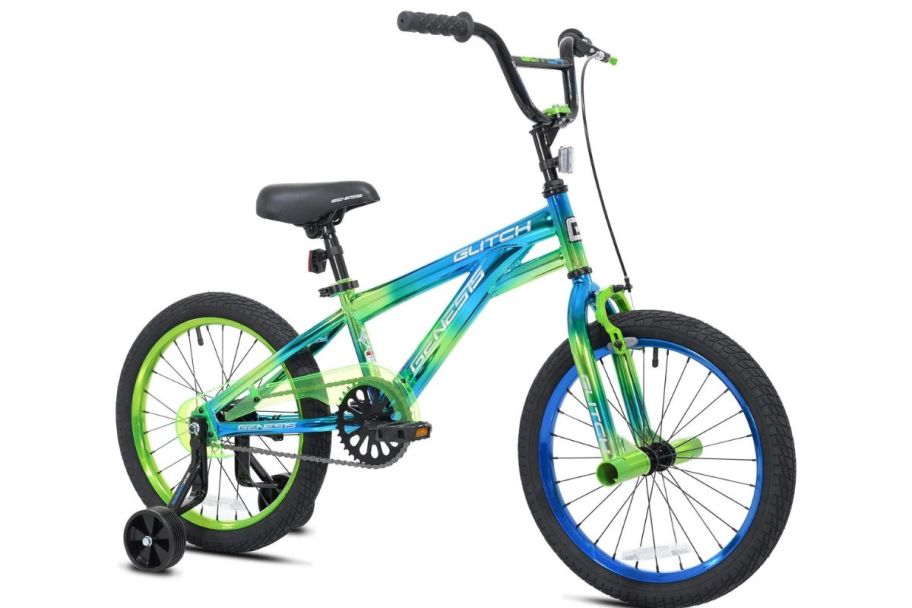 Genesis 18in. Glitch Boy's BMX Bike in Blue and Green