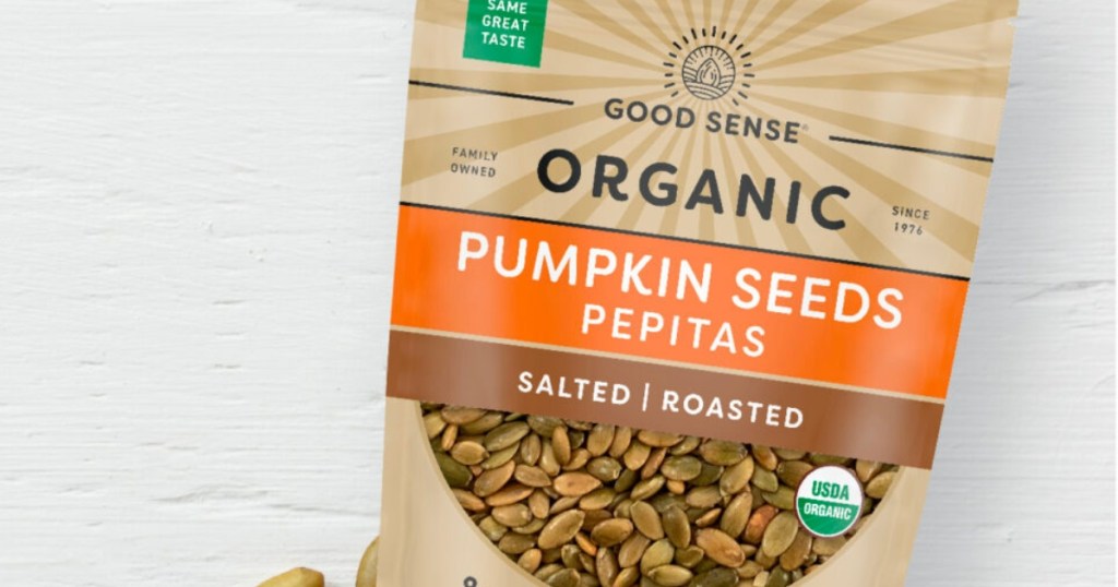 Good Sense Roasted & Salted Organic Pumpkin Seeds 6oz Bag