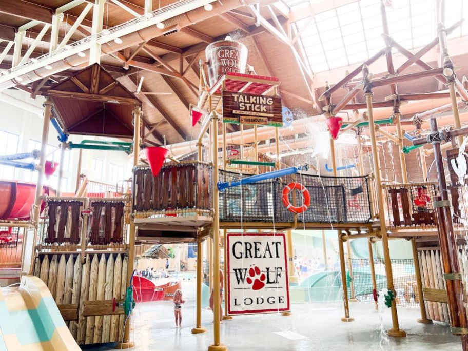 The waterpark at the Great Wolf Lodge