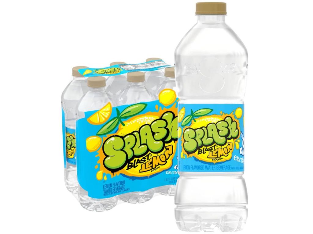 Splash Blast Lemon Flavored Bottled Water 6 Pack
