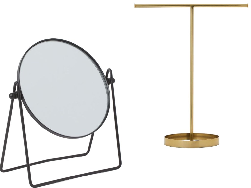 H&M Table mirror and necklace holder